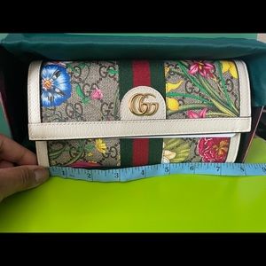 Brand new Gucci GG floral Ophidia wallet.